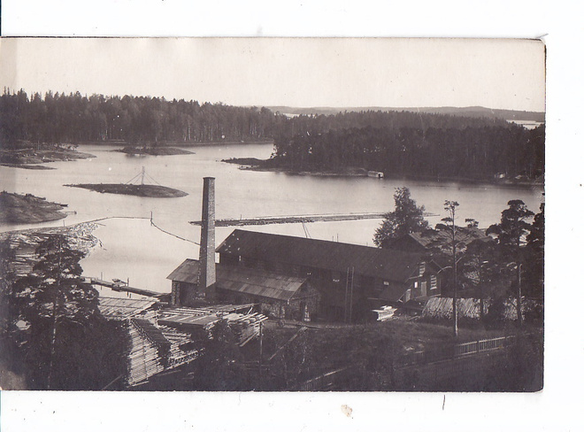 VANHA Postikortti Mikä Paikkakunta? Saha ym 1920-l