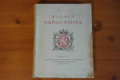 Kai Donner ym:Suomen vapaussota VIII osa.1.P.1927.Nid.