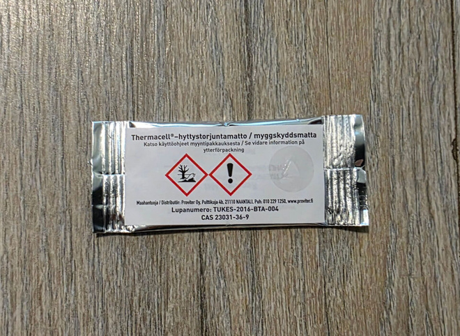 Thermacell hyttystorjuntamatto