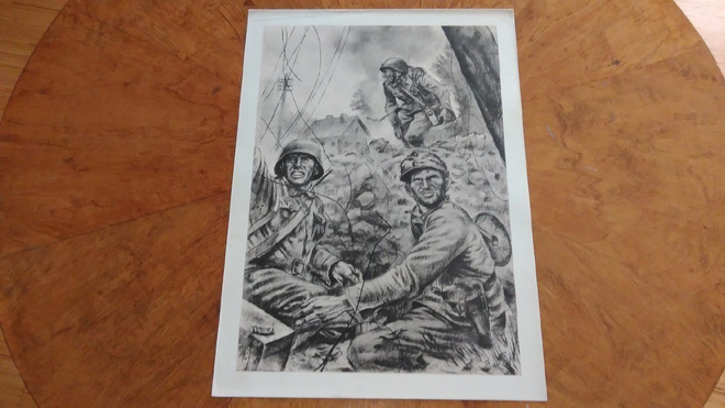 Jatkosota Viestimiehet Sotapiirros Lindeberg 1942