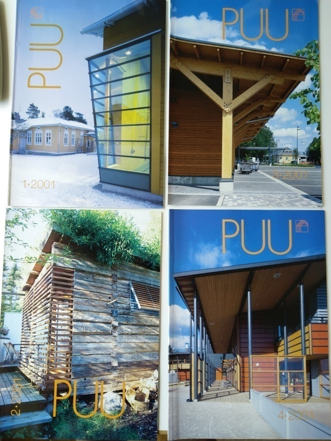 Puu lehti 2001 vuosikerta, 4 kappaletta lehtiä