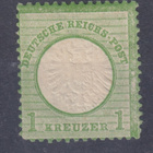 Saksa reich 1872 1 kreuzer iso rintakilpi liimakkeellisena. - pikkukuva 1