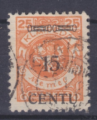 Saksa Reich Memel 1923 Mi 208