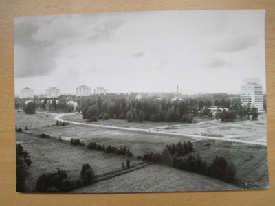 VANHA Postikortti Espoo Tapiola 1950-l Alkup. Mallikappale