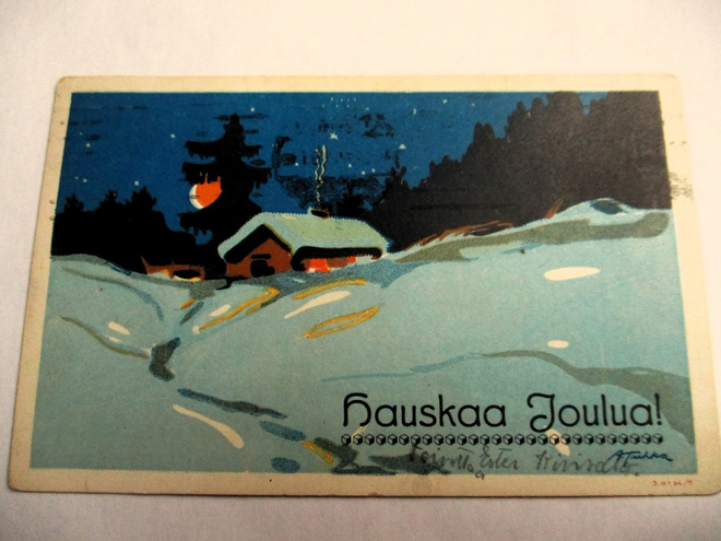 Tuhka Hauskaa Joulua ! Tampere - Vesilahti 1922 kulkenut