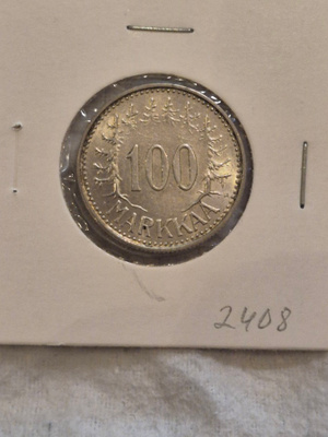 Hopearaha 100 markkaa 1958, Suomi, 5,2 g Ag500