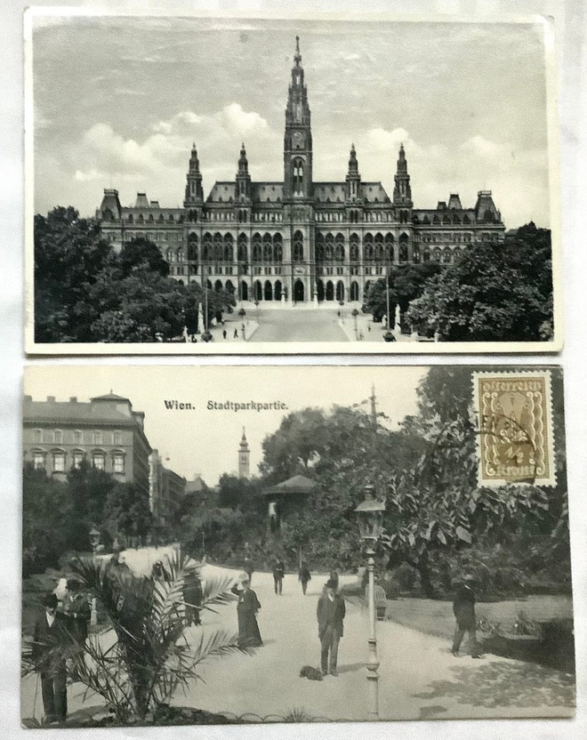 Itävalta Wien Rathaus Stadtparktie 1932 filatelia lähetys