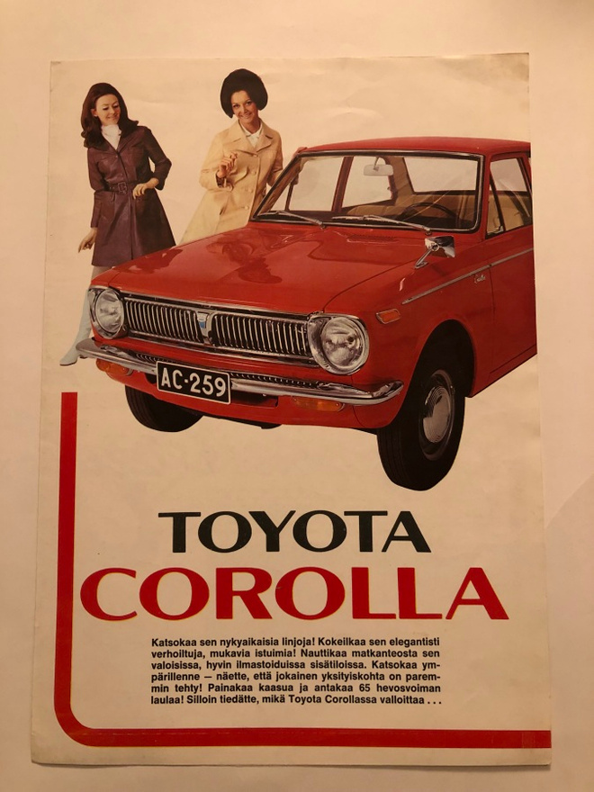 Myyntiesite - Toyota Corolla - 1970
