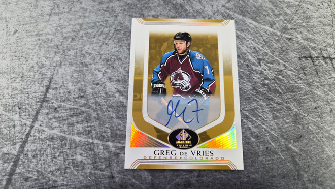 Greg de Vries 2020-21 SP Legends Auto