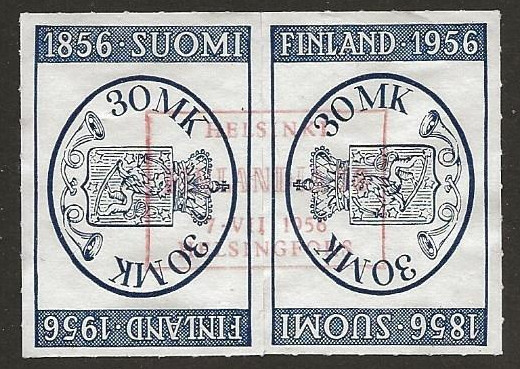 1956 Juhlamerkki 30mk päikköpari epl.