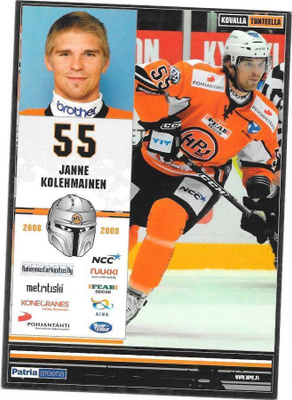 2008-09 HPK TeamIssue #55 Janne Kolehmainen