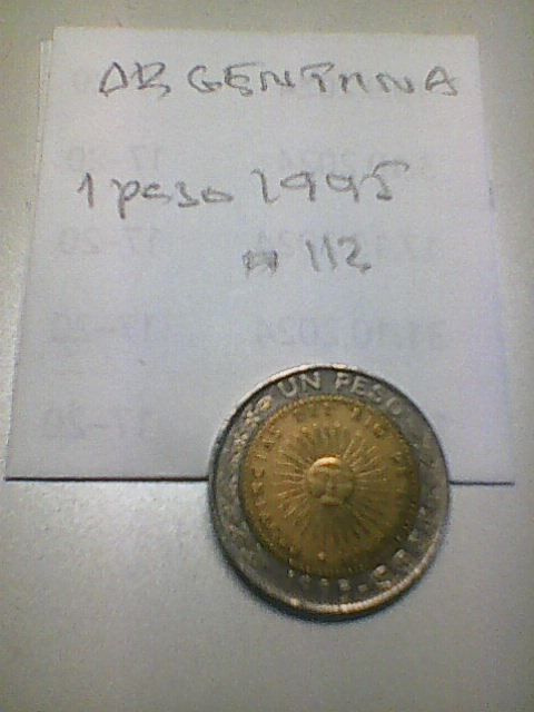 Argentiina 1 peso 1995, km#112