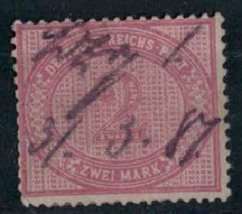 Saksa Mi 37 d mustem.