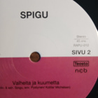 Spigu :Herra tarkastaja/Valheita ja kuumetta. 7" single. - pikkukuva 4