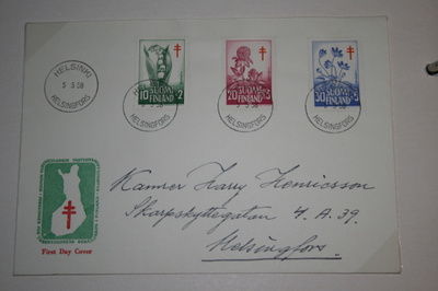 FDC kuori 5.5.1958 tuberkuloosi