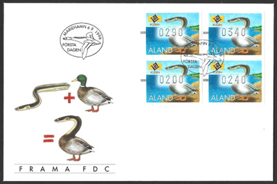 FDC Åland 1996  Ålanden  FRAMA sarja LaPe ATM Å 8