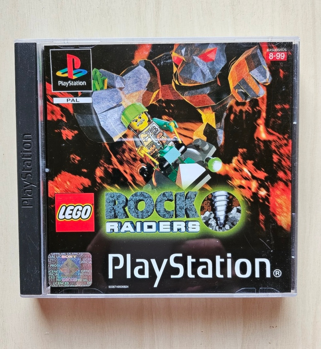 Play Station 1 -peli: Rock Raiders