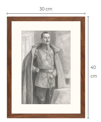 Uusi Mannerheim art print kehystetty 30 cm x 40 cm
