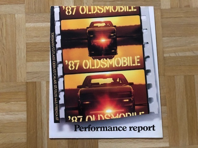 Esite Oldsmobile mallisto 1987: Toronado, 442, Cutlass ym
