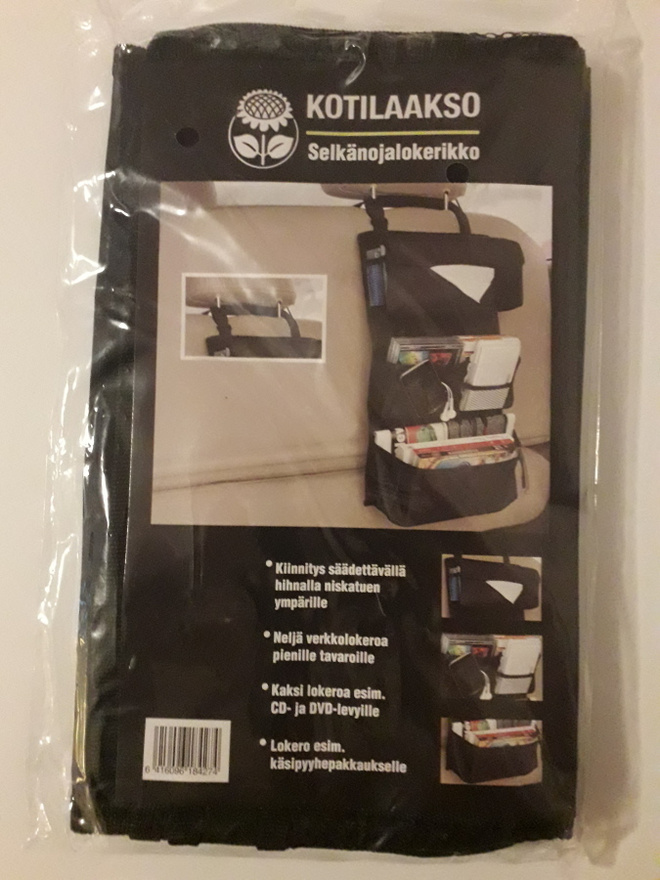 Selkänojalokerikko autoon tms.
