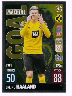 2021-22 Topps Match Attax UEFA Erling Haaland Goal Machine