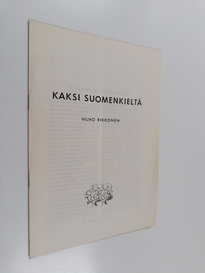 Vilho Rikkonen : Kaksi suomenkieltä