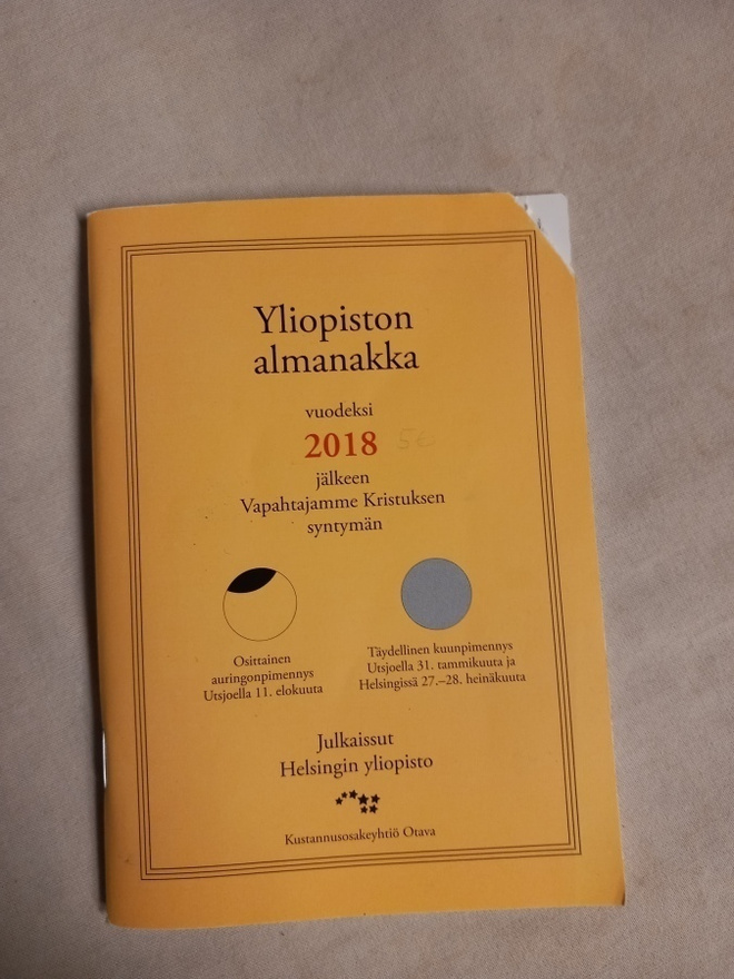 huuda syntymävuotesi almanakka 2018