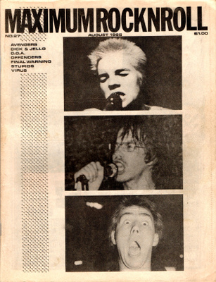 MAXIMUM ROCK'N'ROLL #27 (elokuu 1985)