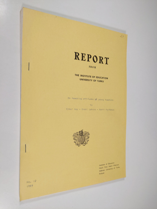 Erkki Asp : Report from the institute of education univer...