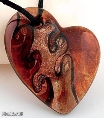 1050 .. Murano Kaunis Lampwork Taidelasi .. Kaulakoru