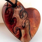 1050 .. Murano Kaunis Lampwork Taidelasi .. Kaulakoru - pikkukuva 1