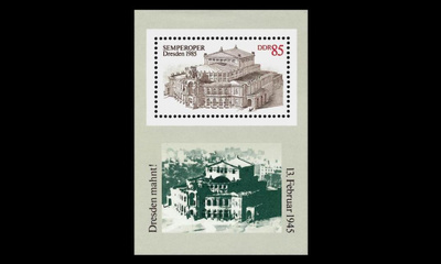 DDR 2928BL80 ** Dresdenin oopperatalo (1985)