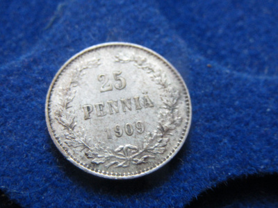 25 penniä 1909