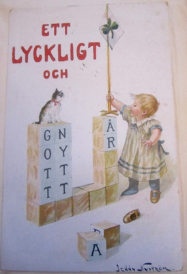 2 VANHAA Postikorttia mm. Jenny Nyström 1900-l