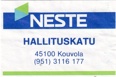 Kouvola, Hallituskatu ,  NESTE   s8/2