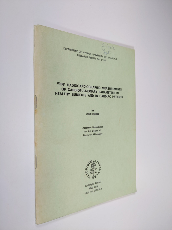 113 In m radiocardiographic measurements of cardiopulmona...
