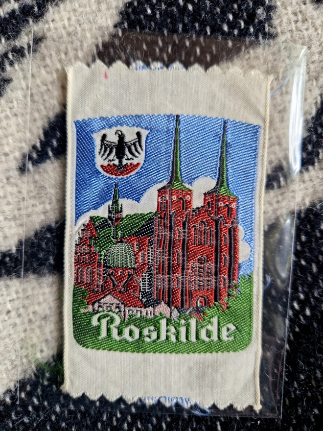 Roskilde vintage kangasmerkki