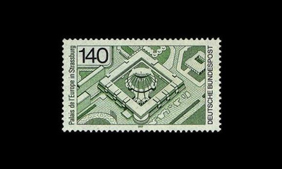 Saksa 921 ** Eurooppa-palatsin vihkiminen, Strasburg (1977)