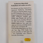 Katherine Mansfield : Preludium och andra noveller - pikkukuva 2