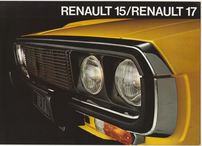 Renault 15 ja 17 alkuperäinen esite 1973