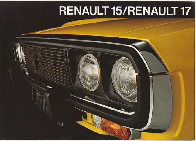 Renault 15 ja 17 alkuperäinen esite 1973