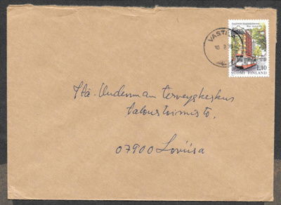 Postilähetys - Kaupunkiliikenne (LAPE 842) Vastila 30.8.79