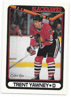 1990-91 OPC #297 Trent Yawney Chicago Blackhawks