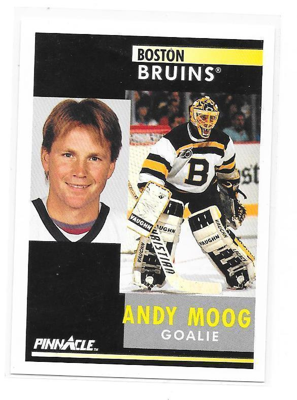 1991-92 Pinnacle #126 Andy Moog Boston Bruins MV