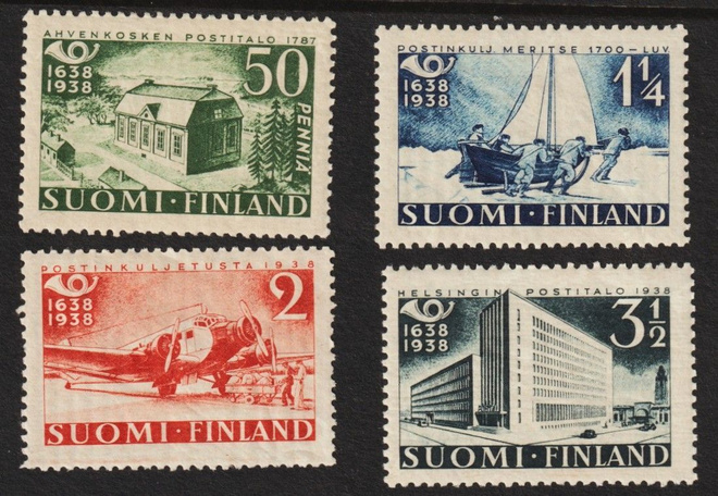 1938 Postin 300v juhlamerkit leimaamattomina**