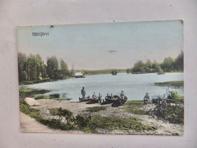 VANHA Kortti Rättijärvi Siamaan Kanava Luov Karjala 1900-l