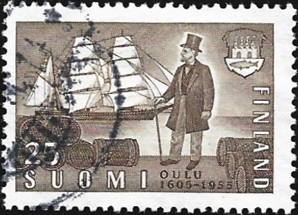 1955 Oulu 350 vuotta leimattu LaPe 442
