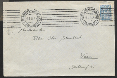 Postil. - 20p 1911 (LAPE 64) Helsinki 9.1.1914