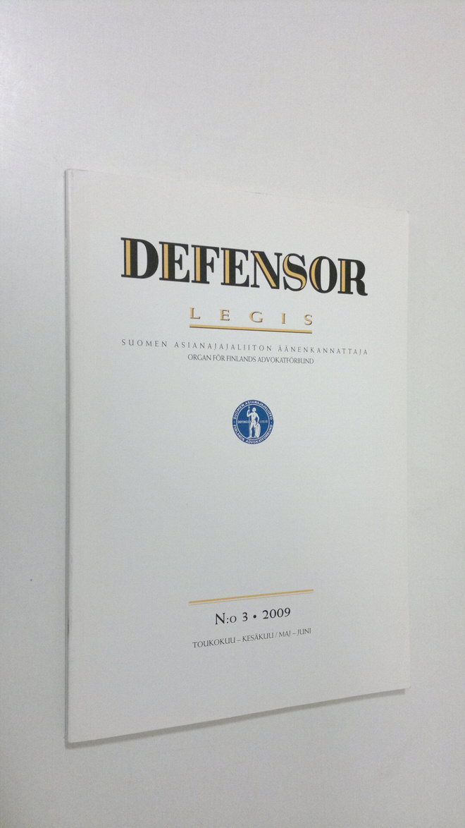 Defensor legis N:o 3/2009 : Suomen asianajajaliiton äänen...