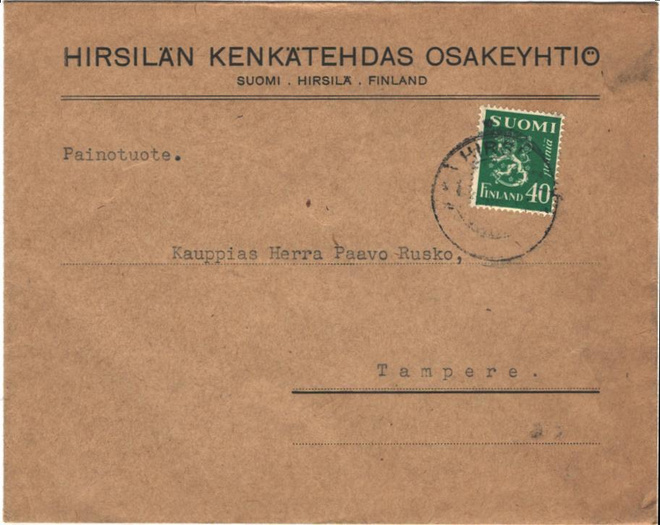 FIRMAKUORI HIRSILÄ N KENKÄTEHDAS